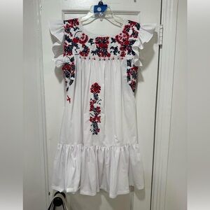 Red, White and Blue Mi Golondrina Olivia Dress